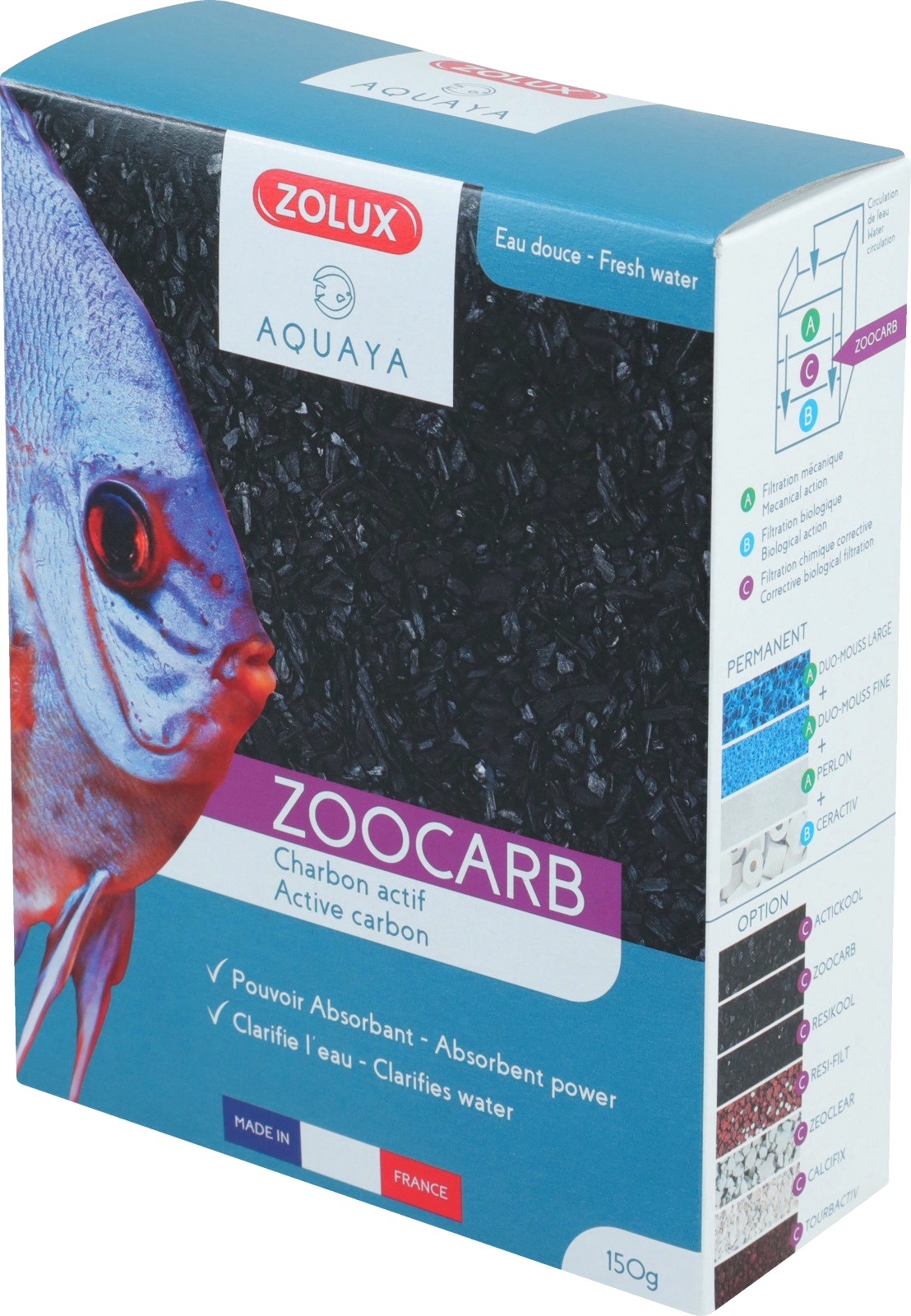 Charbon actif Zoocarb épuration de l'eau de l'aquarium 600 ml