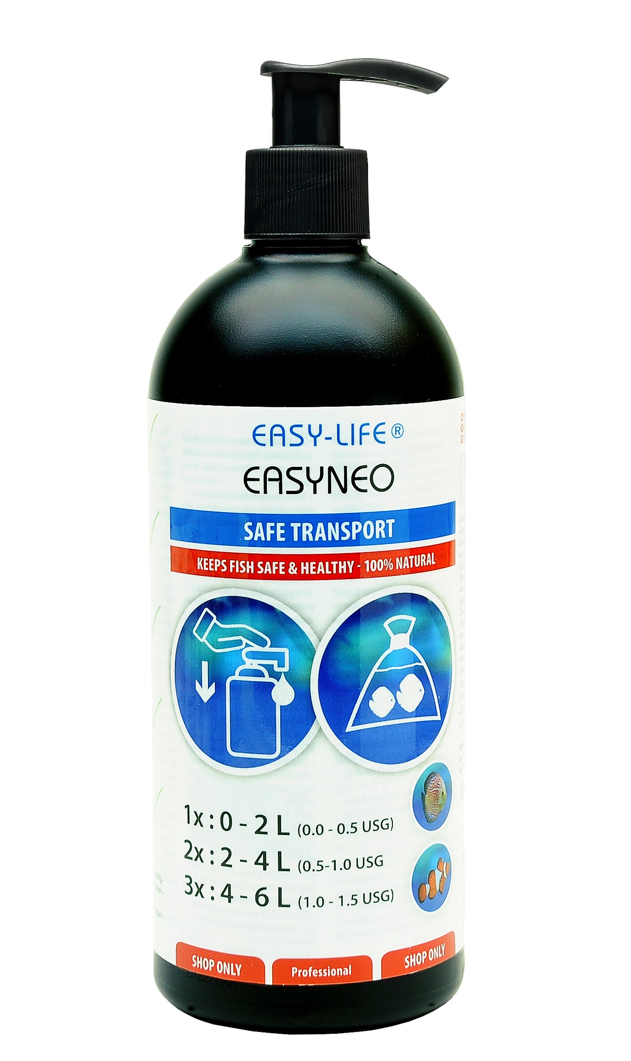 EASY-LIFE EasyNeo 500 ml produit anti-stress et de soin pour le transport des poissons
