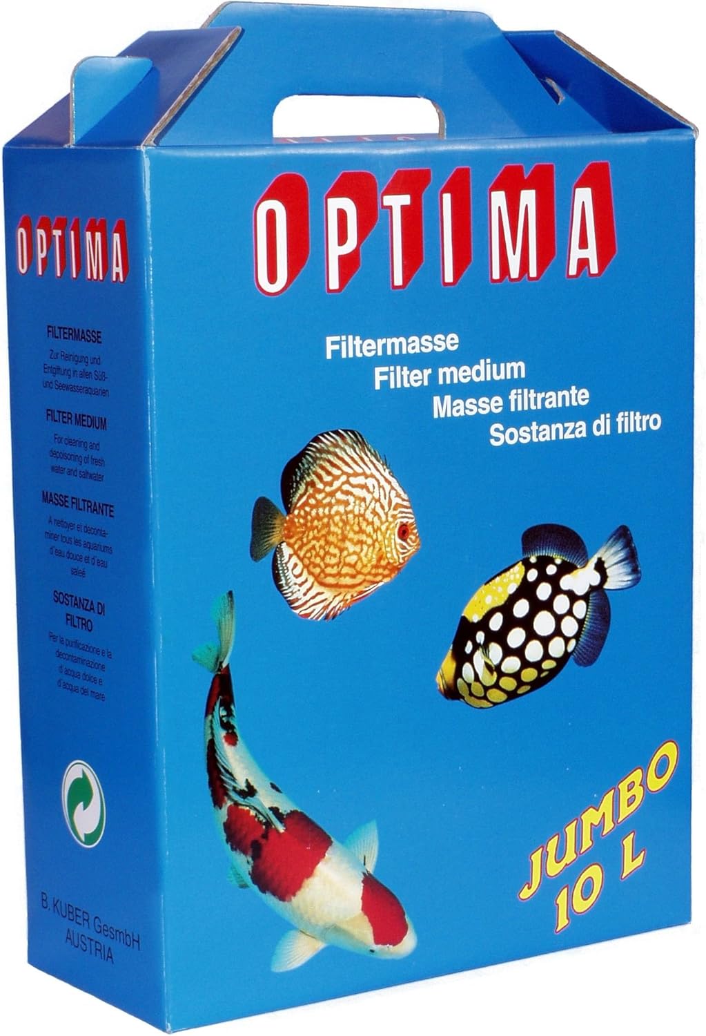 OPTIMA Jumbo 10 L charbon actif avec résines pour purification efficace en aquarium d\'eau douce et d\'eau de mer