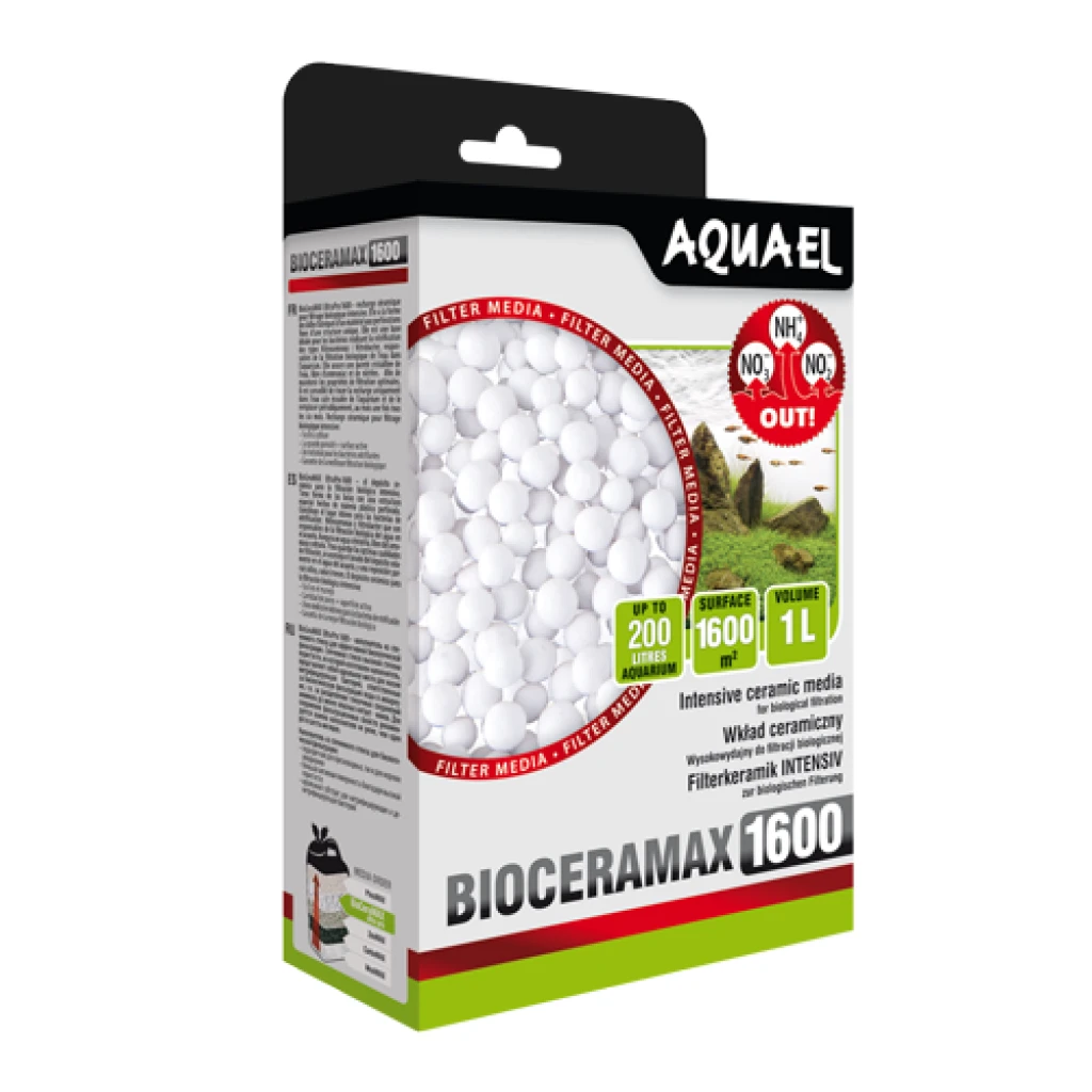 AQUAEL BioCeraMAX 1600 1L masses de filtration biologique en céramique avec surface filtrante de 1600 m2