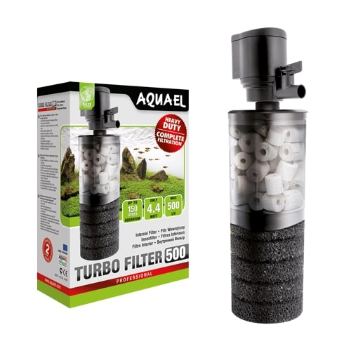AQUAEL Turbo Filter 500 L/h filtre interne de filtration mécanique et biologique pour aquarium jusqu\'à 150 L