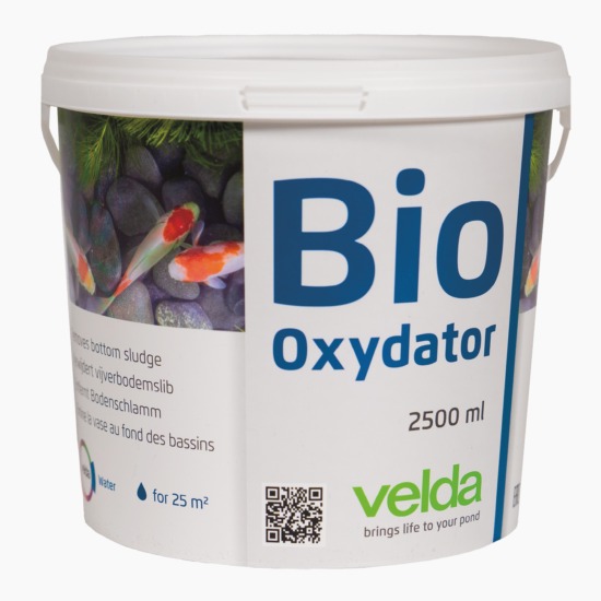VELDA Bio-Oxydator 2500 ml élimine et empêche toute nouvelle formation de la vase dans les bassins jusqu\'à 25000 L