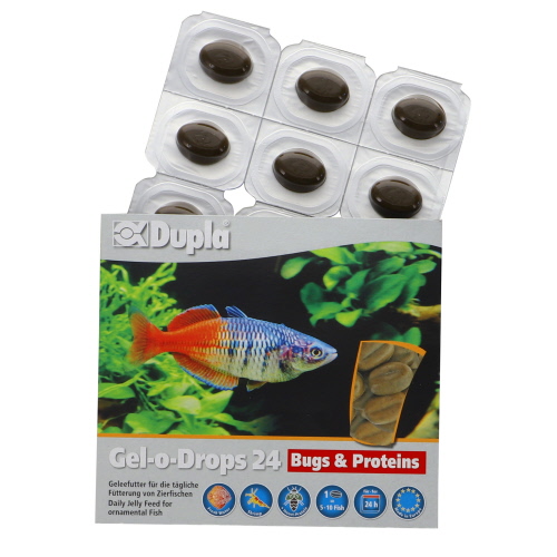 DUPLA Gel-O-Drops 24 Bugs & Proteins 12 x 2 gr nourriture en gelée à base d\'insectes pour poissons et crevettes d\'eau douce