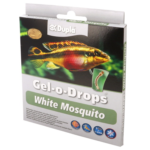 DUPLA Gel-O-Drops White Mosquito 12 x 2 gr nourriture en gelée à base de larves de moustiques blancs pour poissons d\'eau douce