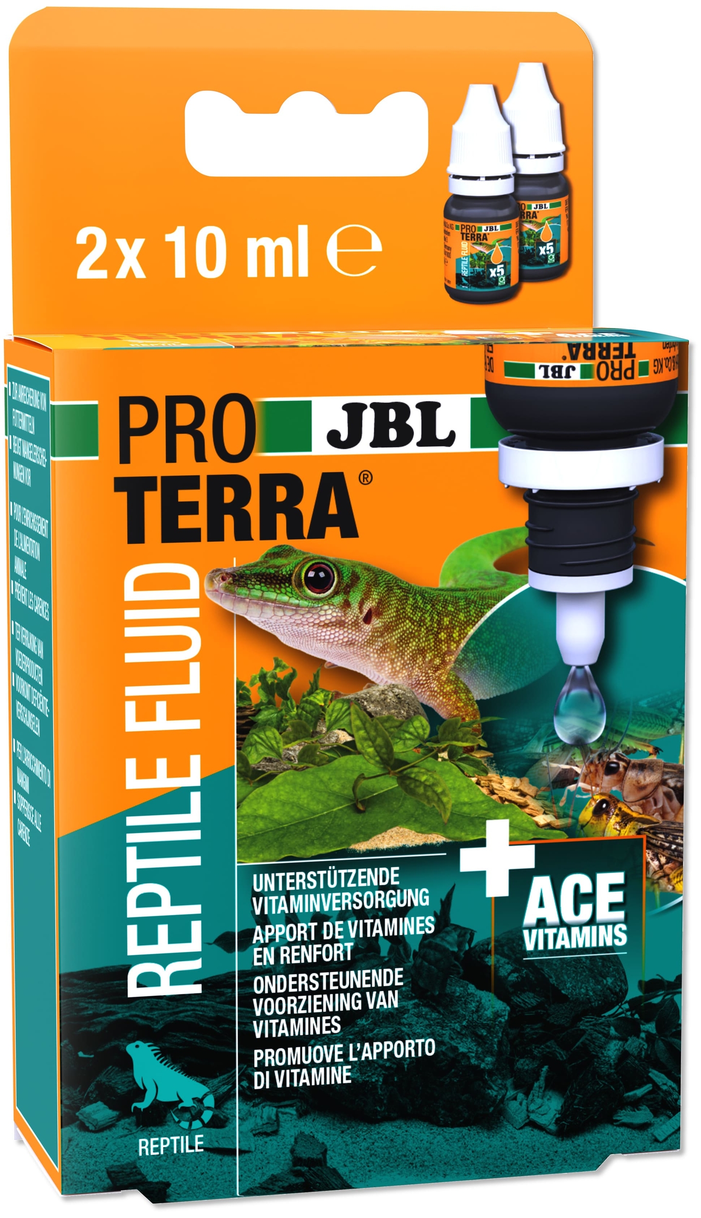 JBL ProTerra Reptile Fluid 2 x 10 ml complément de vitamines et oligoéléments pour reptiles et autres animaux de terrarium