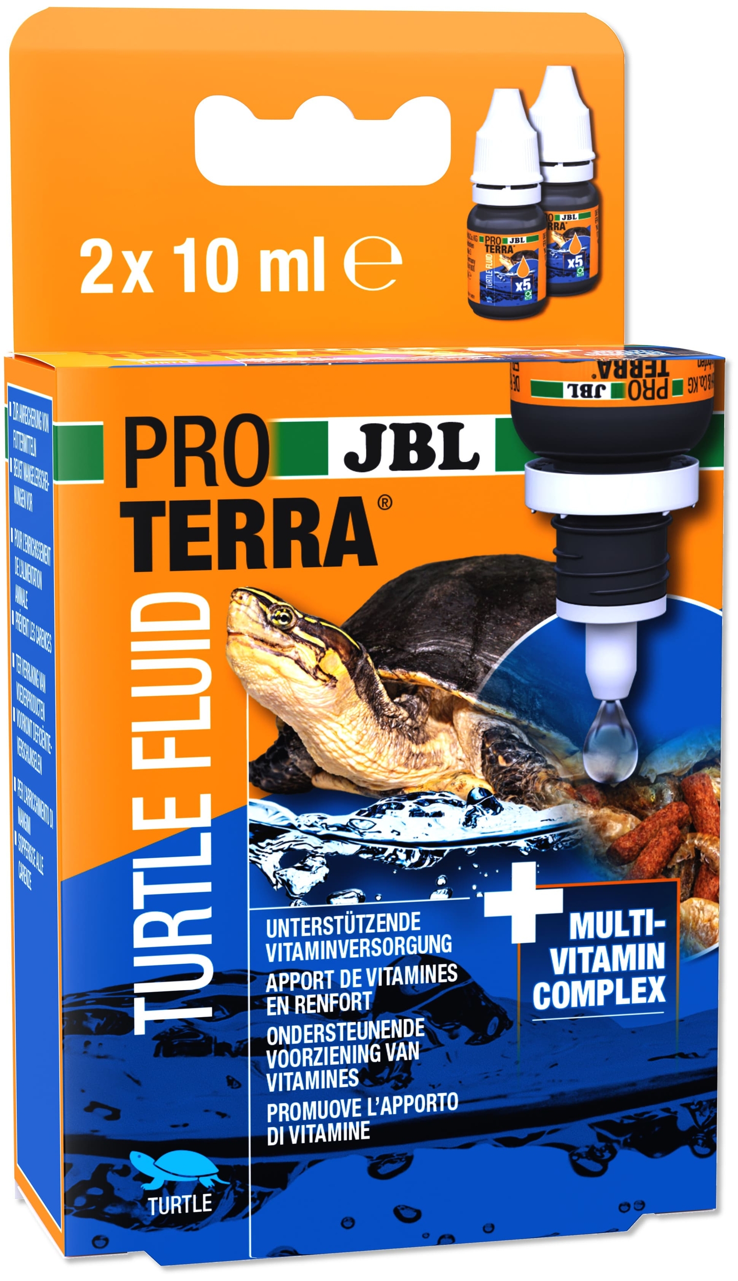 JBL ProTerra Turtle Fluid 2 x 10 ml multivitamines liquides pour tortues d’eau et cistudes