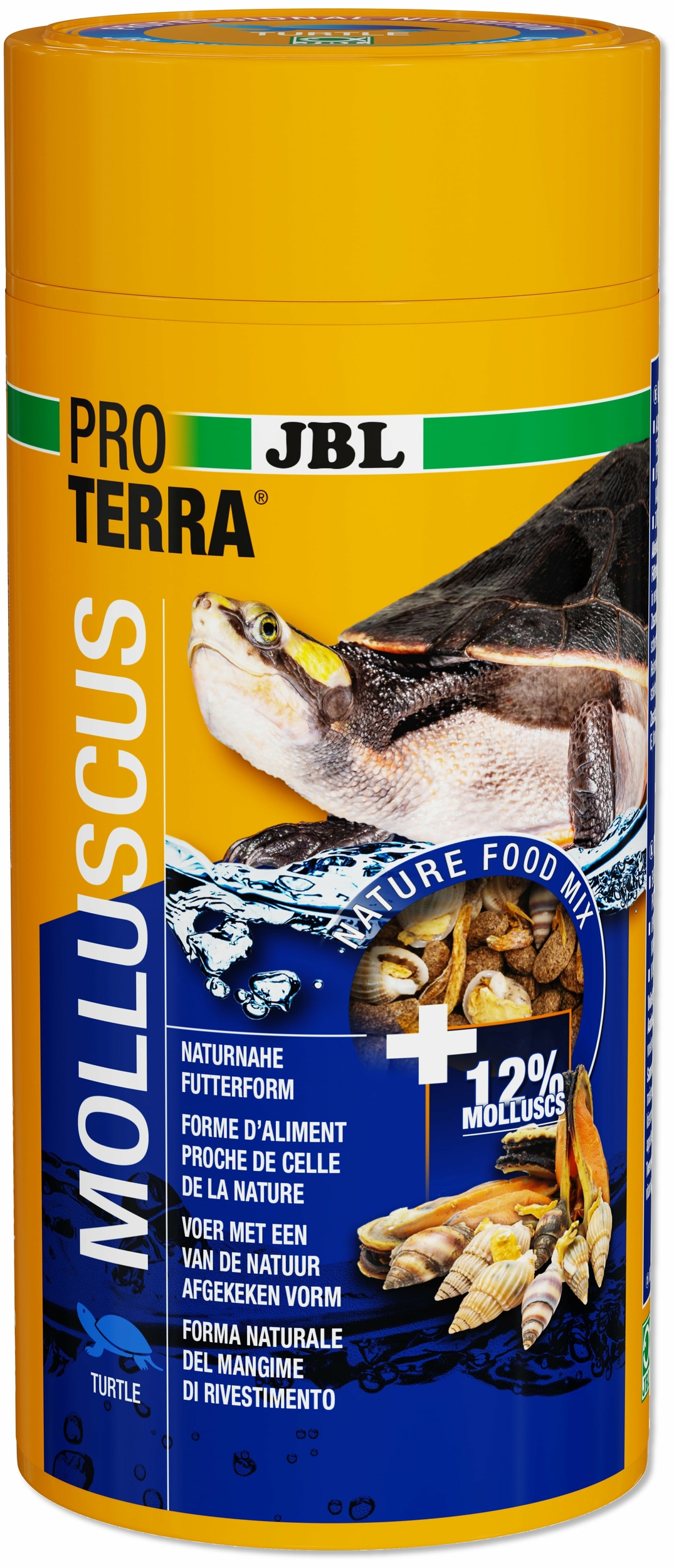 JBL ProTerra Molluscus 1000 ml escargots, gammares et bâtonnets au poisson pour tortues d’eau et cistudes