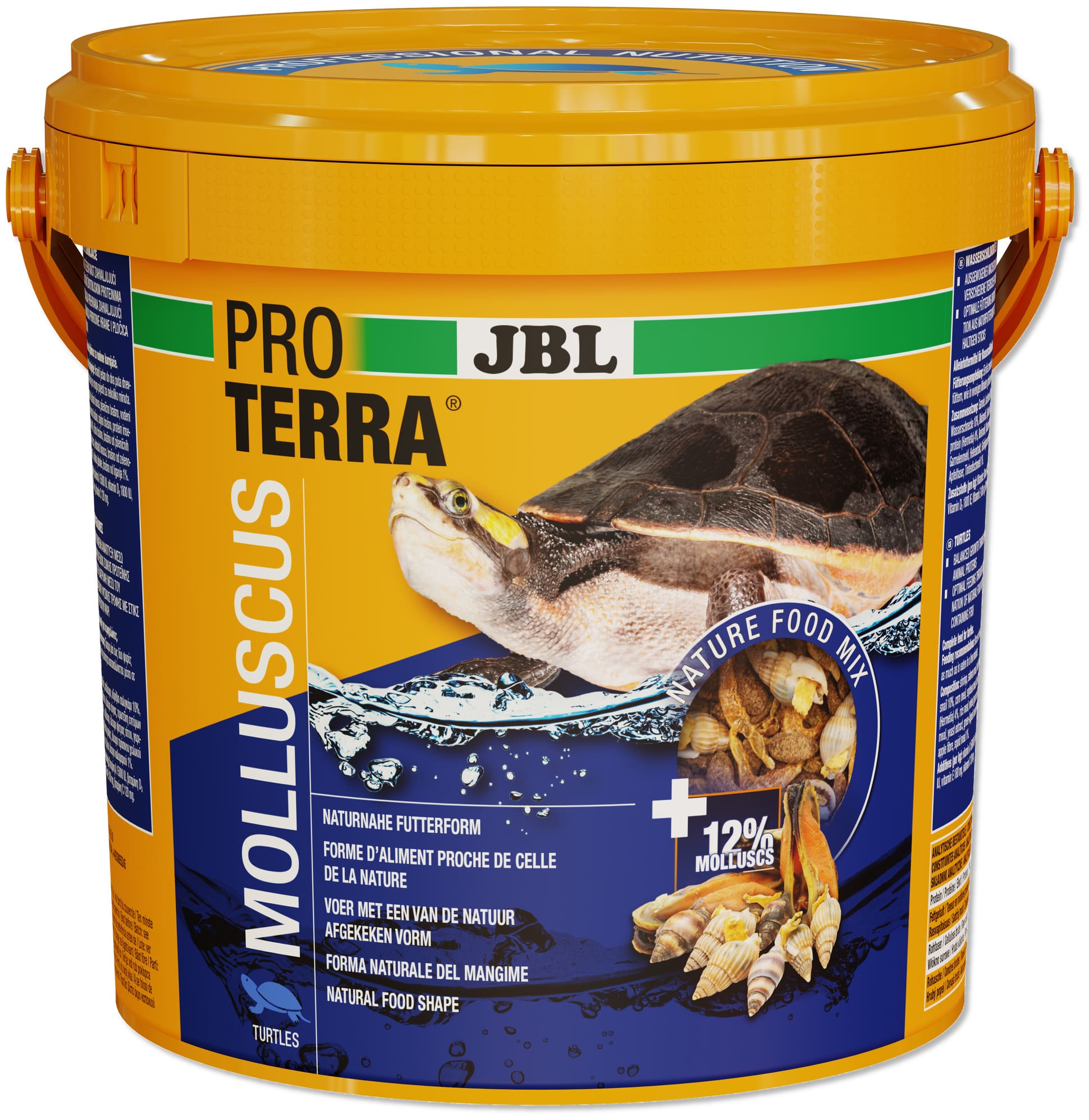 JBL ProTerra Molluscus 2,5 L escargots, gammares et bâtonnets au poisson pour tortues d’eau et cistudes