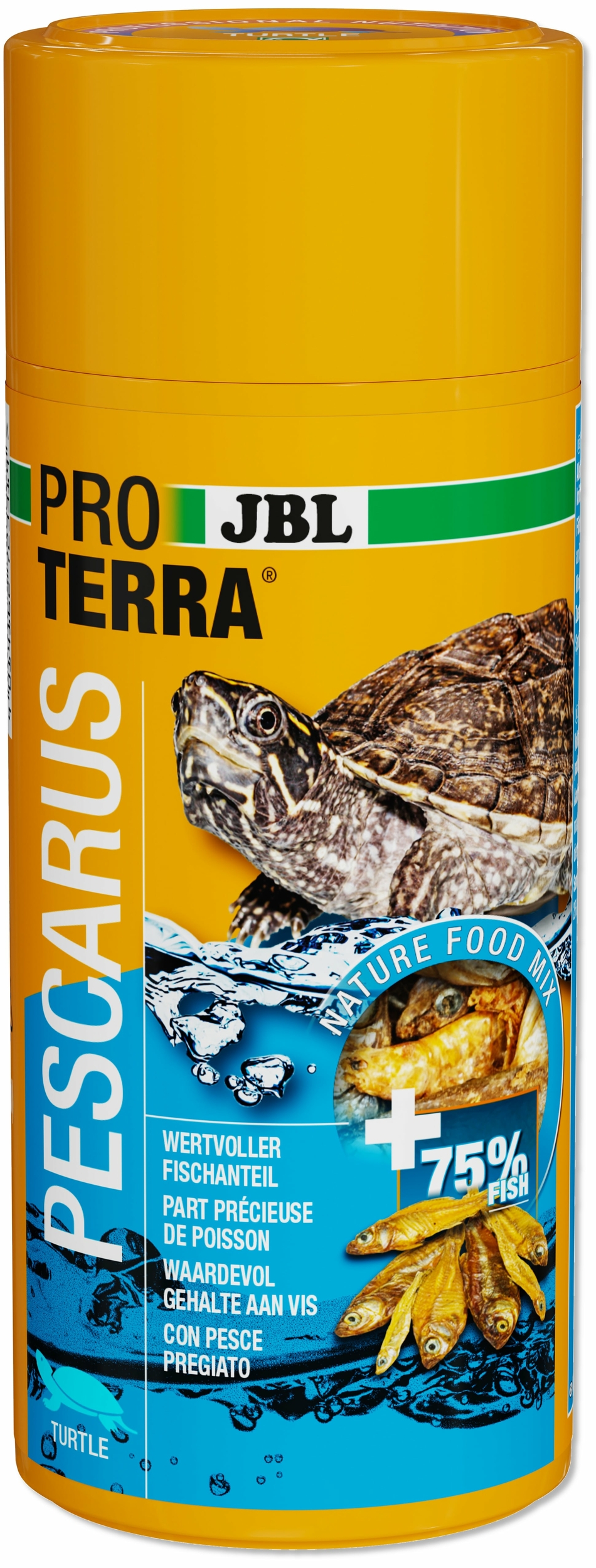 JBL ProTerra Pescarus 250 ml friandises à base de poissons entiers et de crevettes pour tortues d\'eau et cistudes