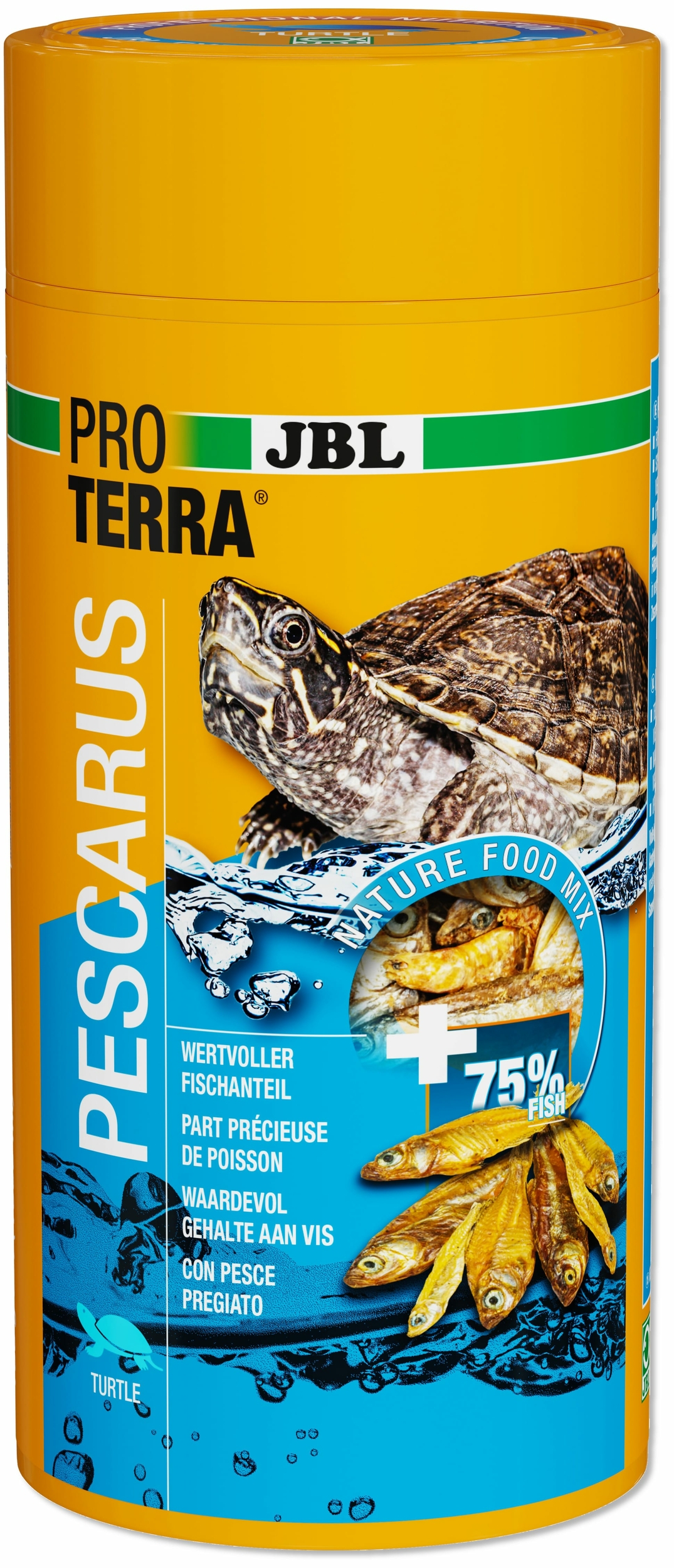 JBL ProTerra Pescarus 1000 ml friandises à base de poissons entiers et de crevettes pour tortues d\'eau et cistudes