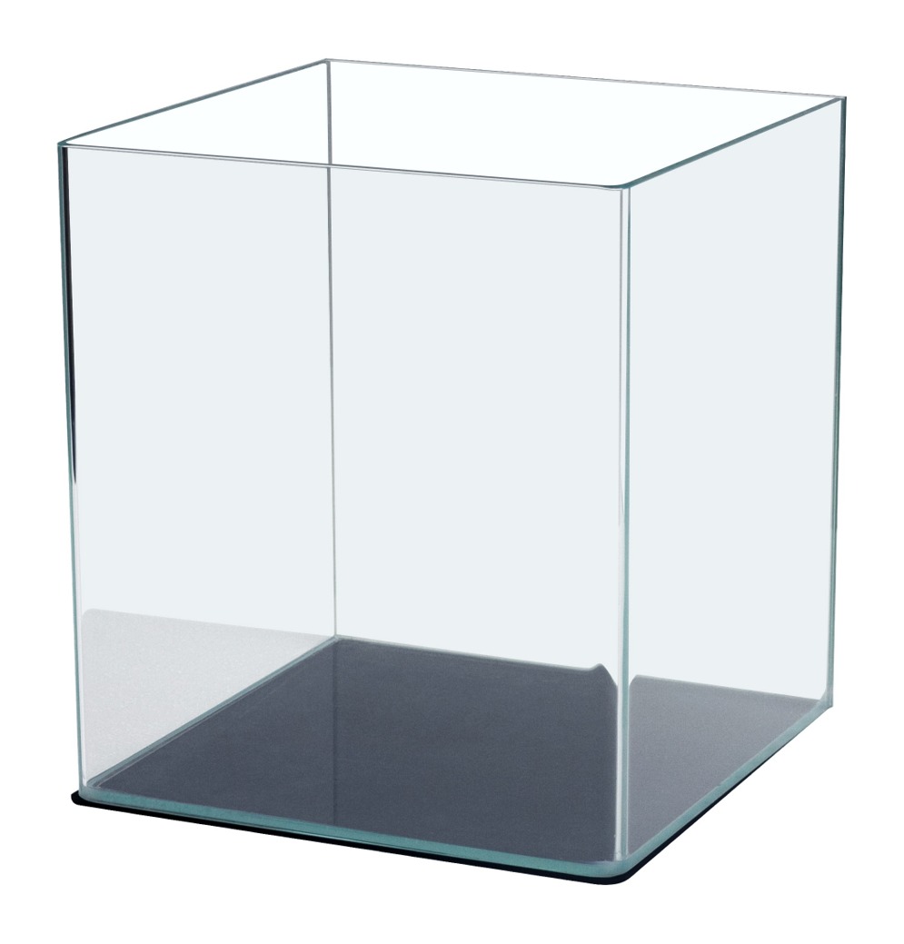 Cuve d\'aquarium nue Ultra Clear 64 L dimensions 40 x 40 x 40 cm en verre 5 mm et bords incurvés