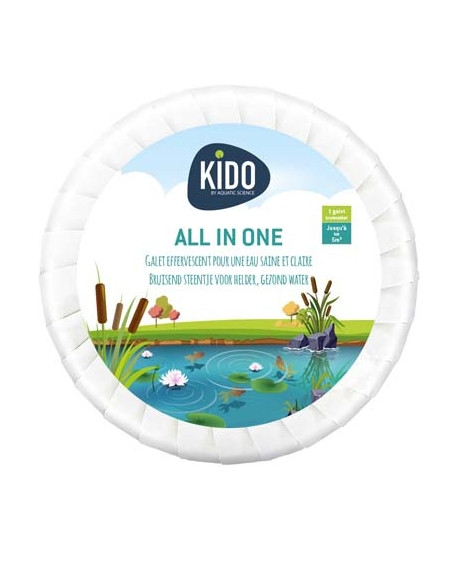 KIDO All In One BioActif Galet effervescent 250 gr pour une eau saine et clair dans les bassin jusqu\'à 5 m3