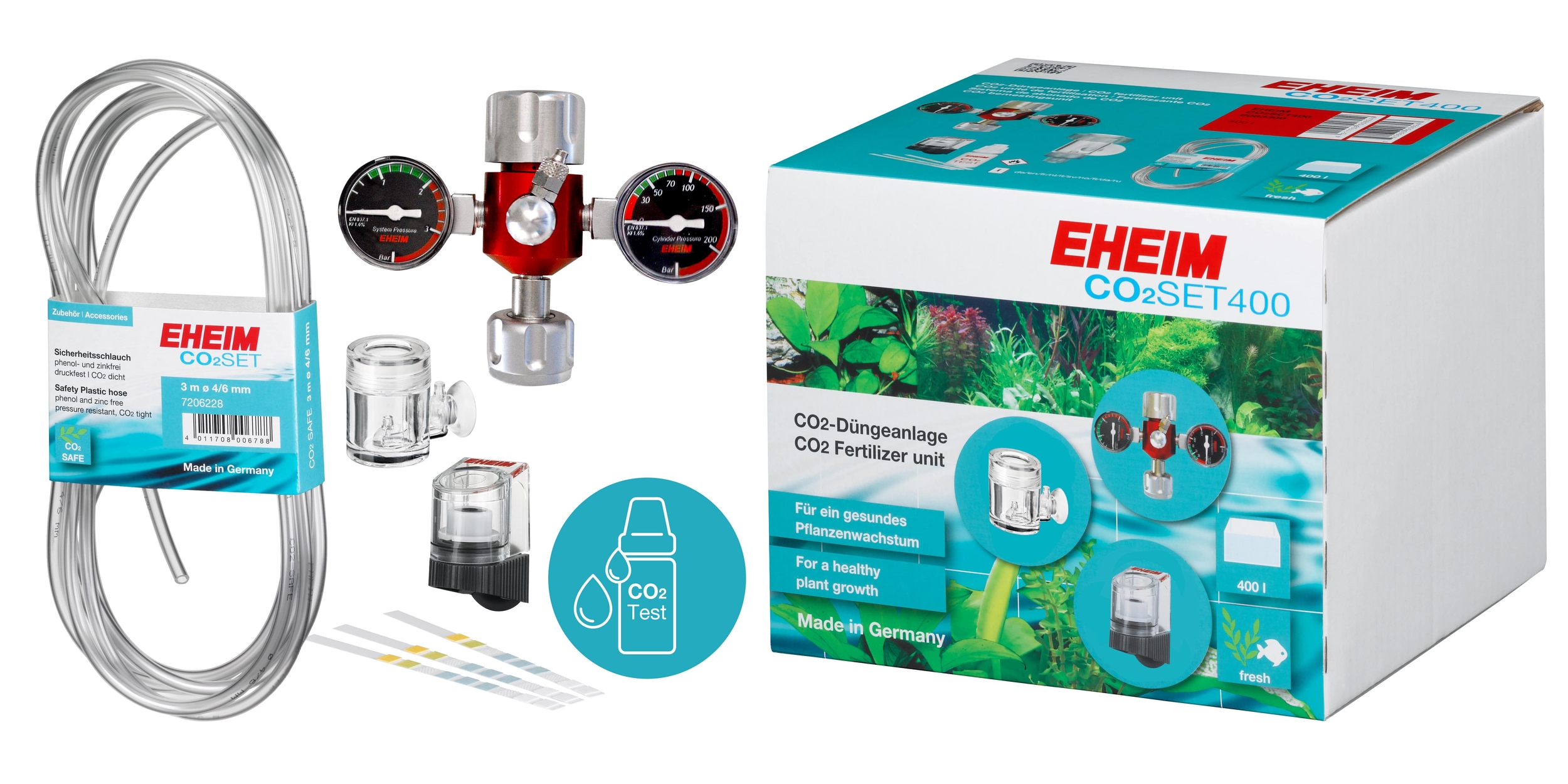 EHEIM CO2 Set 400 Sans Bouteille kit complet d\'accessoires à utiliser avec bouteille rechargeable non incluse