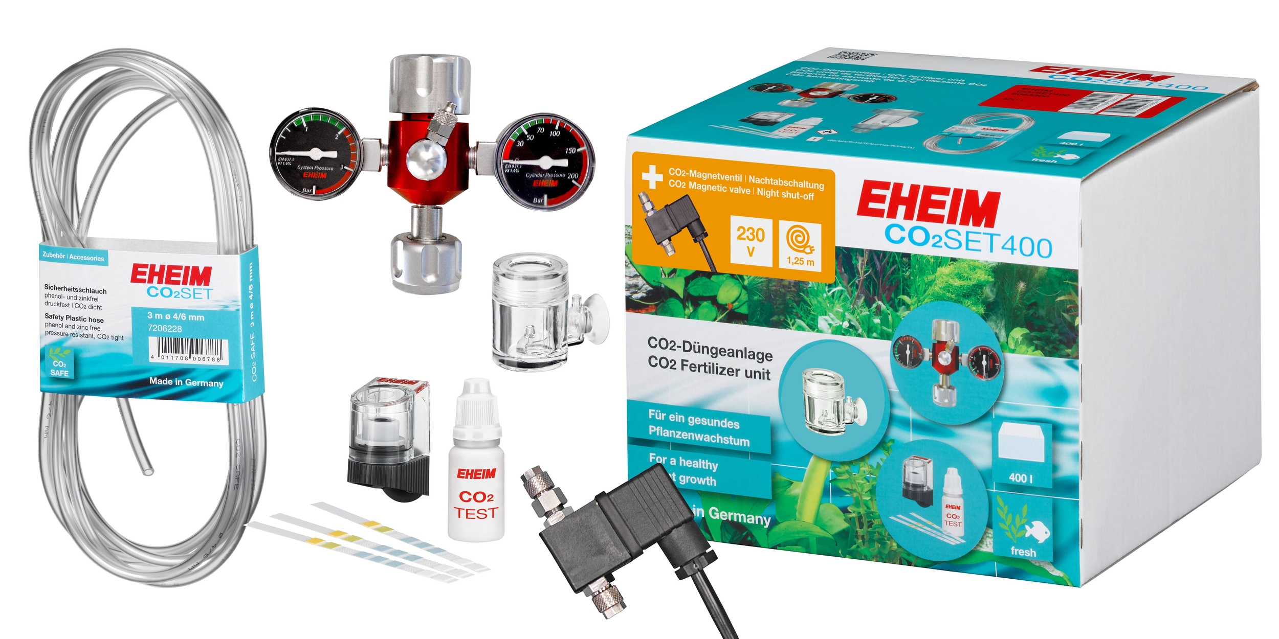 EHEIM CO2 Set 400 Sans Bouteille kit complet d\'accessoires et électrovanne à utiliser avec bouteille rechargeable non incluse