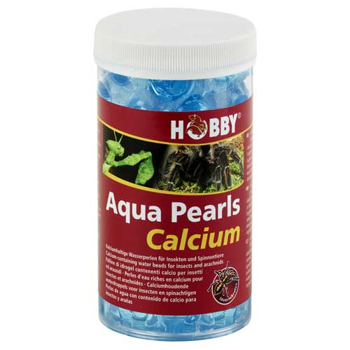 HOBBY Aqua Pearls Calcium 250 ml perles d\'eau riches en calcium pour insectes et arachnides