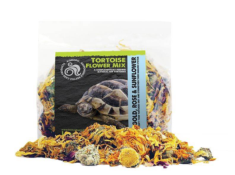 KOMODO Tortoise Flower Mix 60 gr nourriture composée de fleurs pour tortues de terre