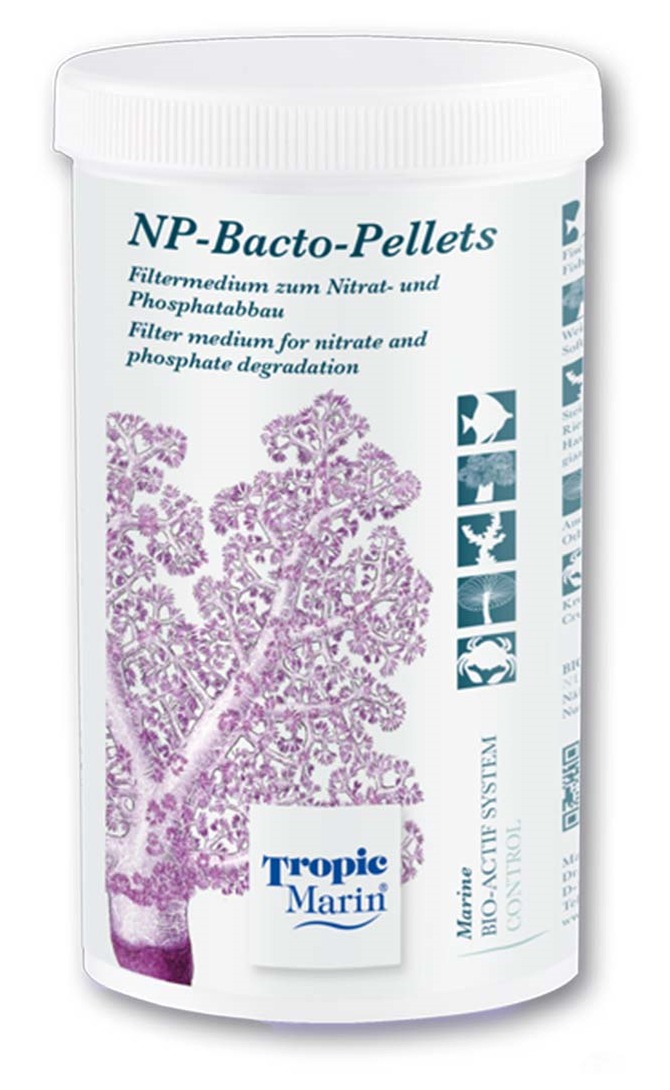 TROPIC MARIN NP-Bacto-Pellets 500 ml biopellets haute qualité pour l\'élimination des nitrates et phosphates en aquarium récifal