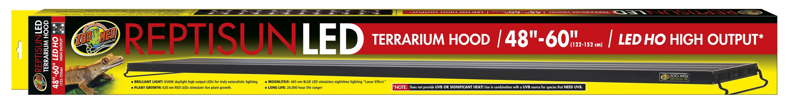 ZOOMED ReptiSun LED UVB 5.0 Terrarium Hood 120 cm rampe d\'éclairage pour terrarium