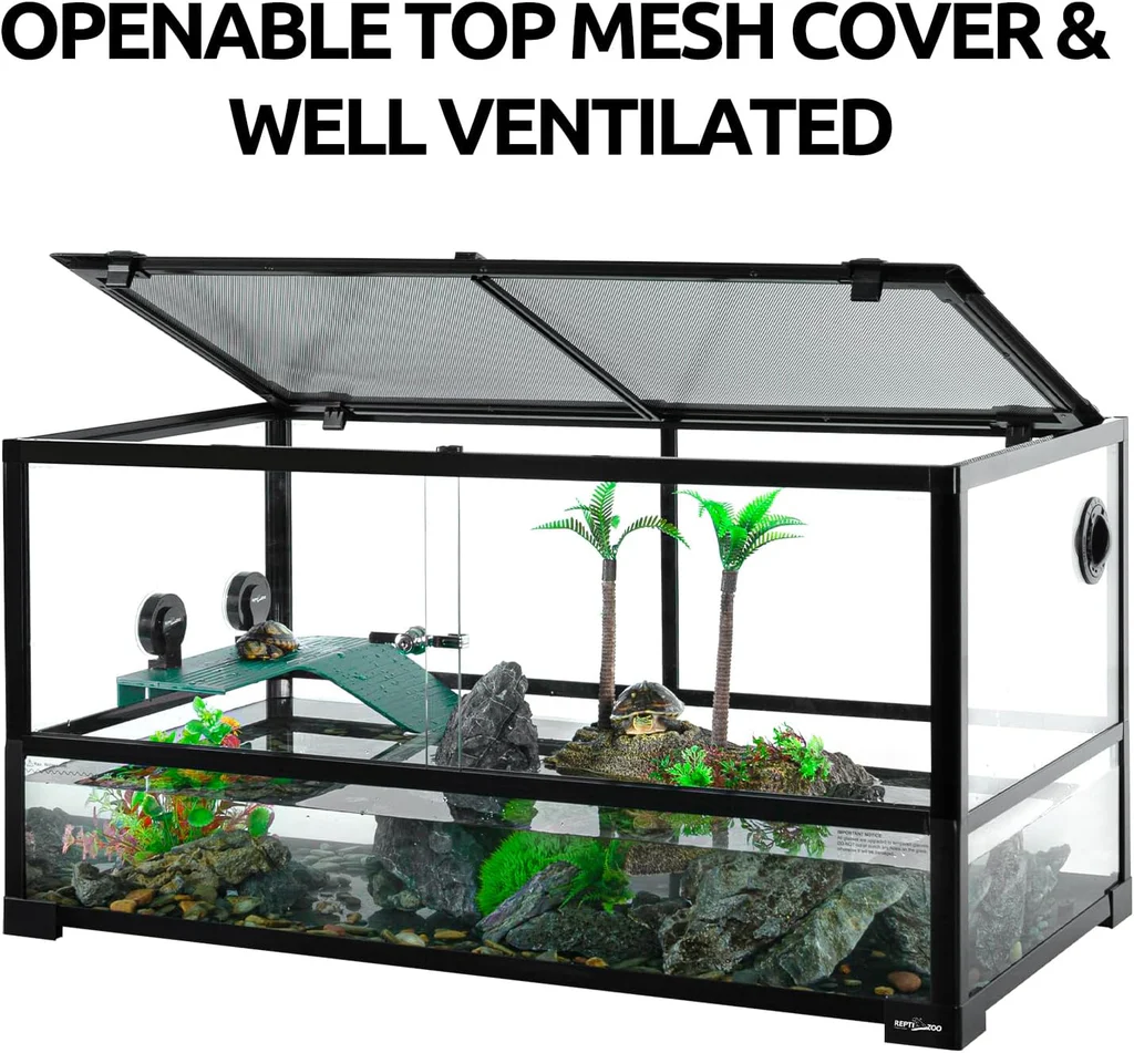 reptizoo-water-land-90-x-45-x-45-cm-aquaterrarium-avec-systeme-de-drainage-pour-tortue-d-eau-2