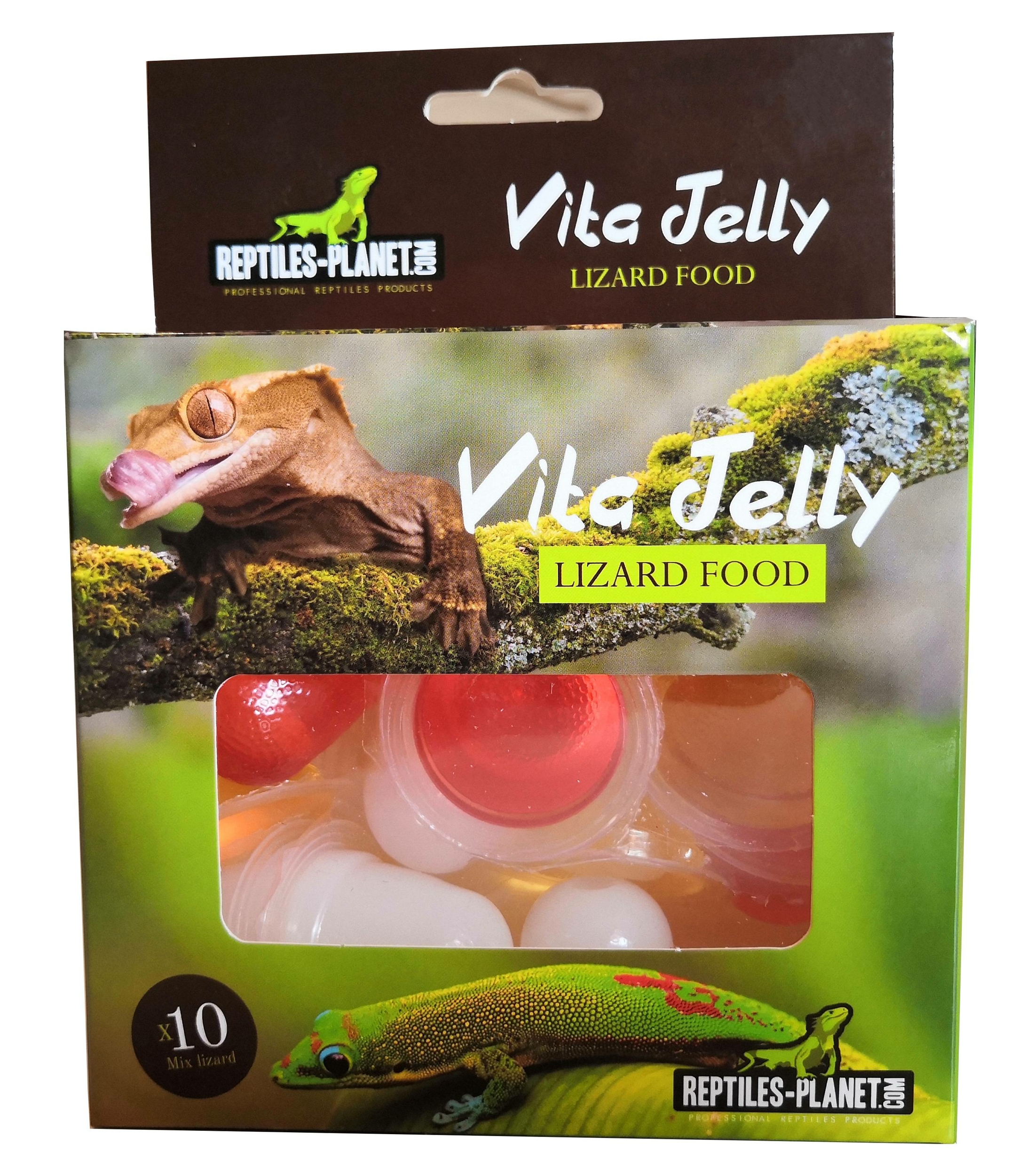 REPTILES PLANET Vita Jelly Mix Lizard lot de 10 pots de nourritures gélifiées pour lézards