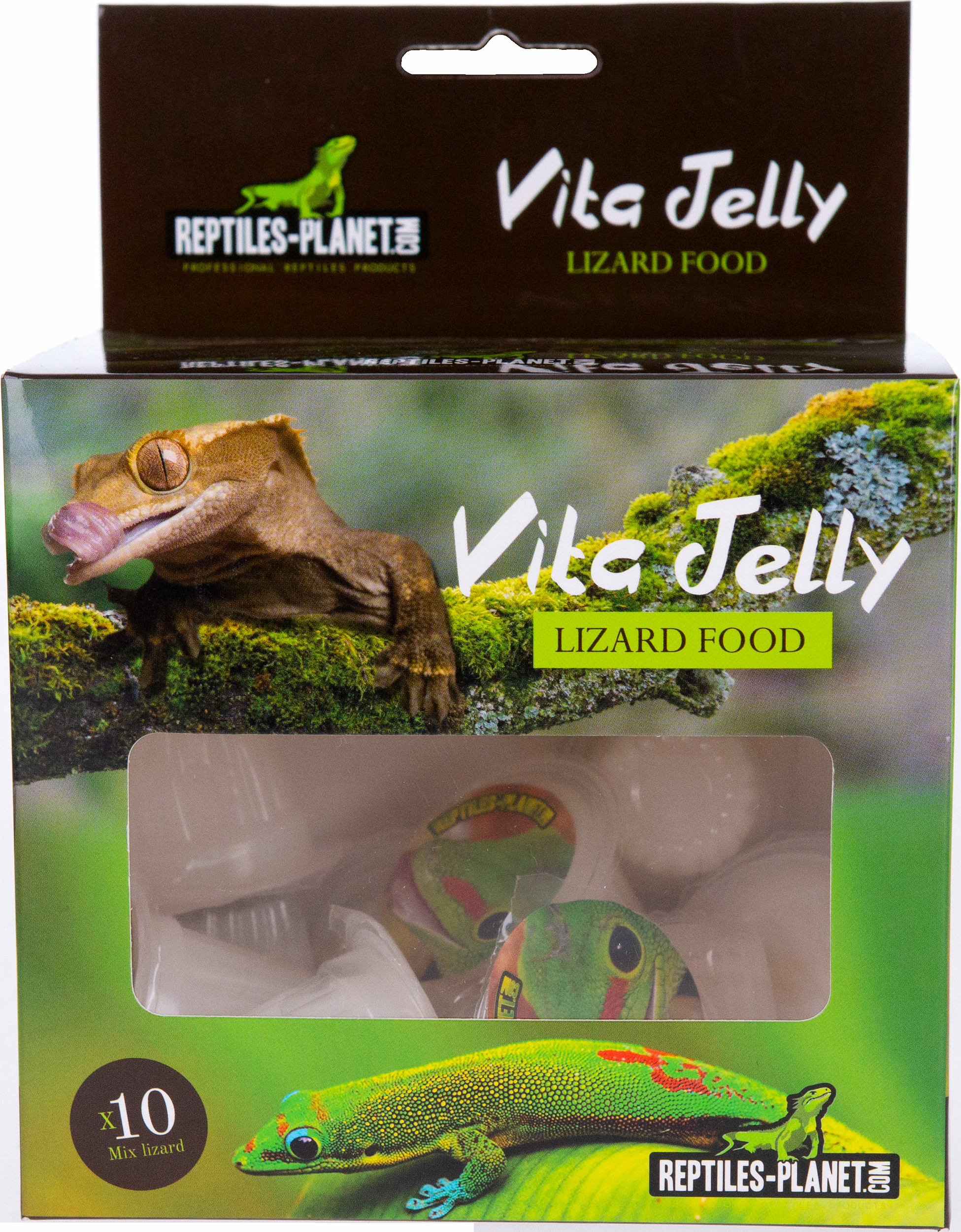 REPTILES PLANET Vita Jelly Protein Lizard lot de 10 pots complément protéiné gélifié pour lézards