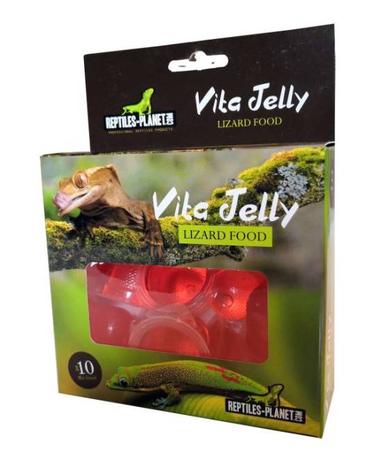 REPTILES PLANET Vita Jelly Fruit Lizard lot de 10 pots complément gélifié à base de fruits pour lézards
