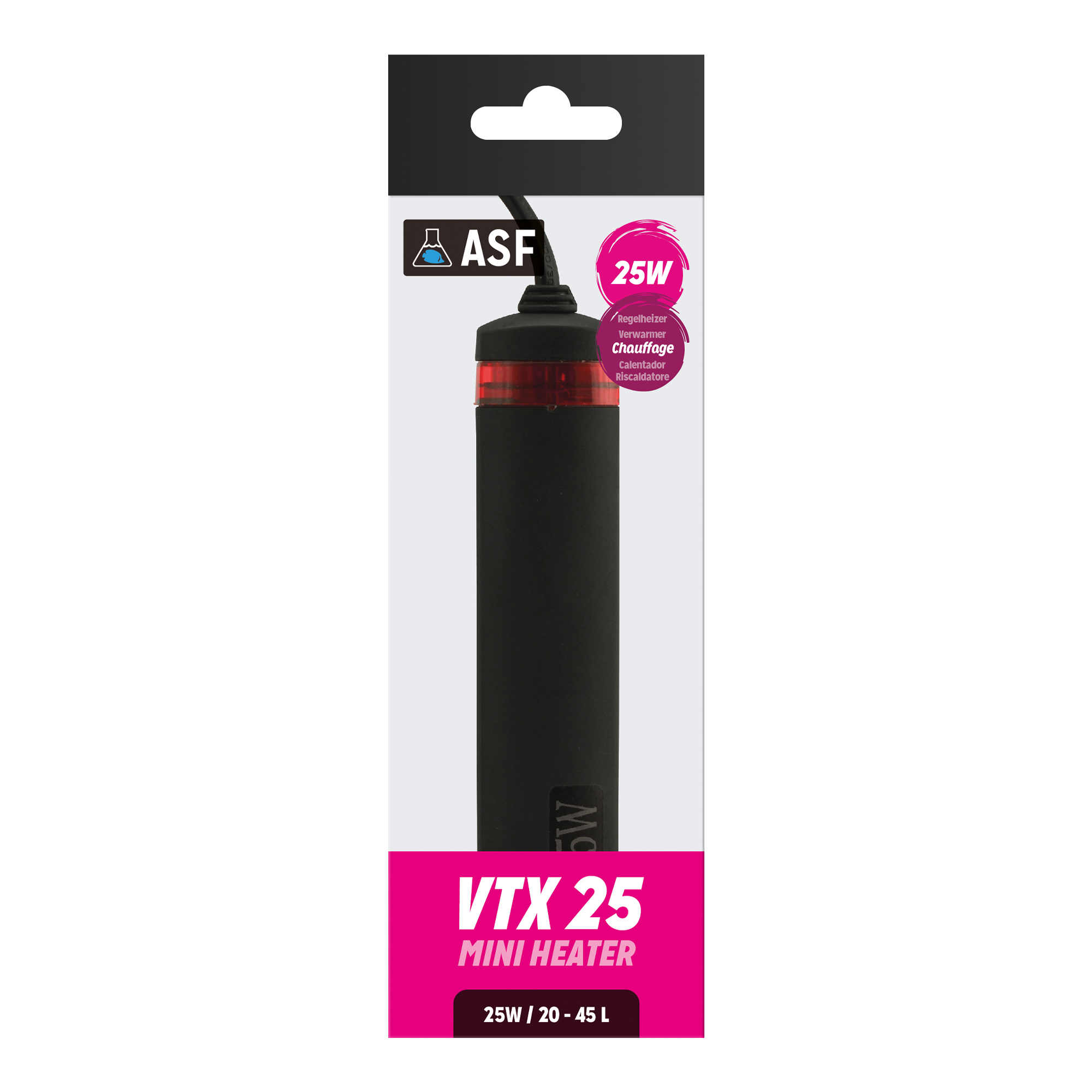 AQUARIUM SYSTEMS VTX Mini 25W chauffage pour petits aquariums de 20 à 45 L