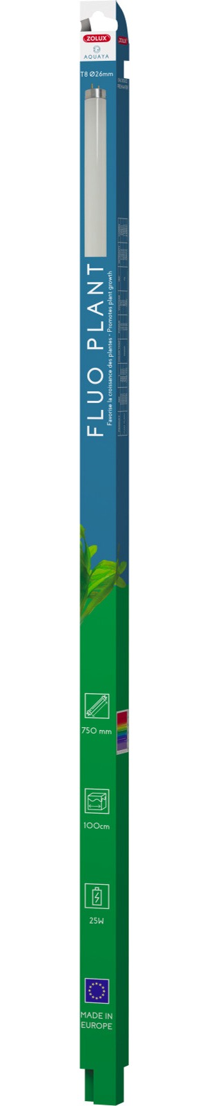 ZOLUX Fluo Plant 25W 75 cm tube néon T8 spécial croissance des plantes pour aquarium d\'eau douce
