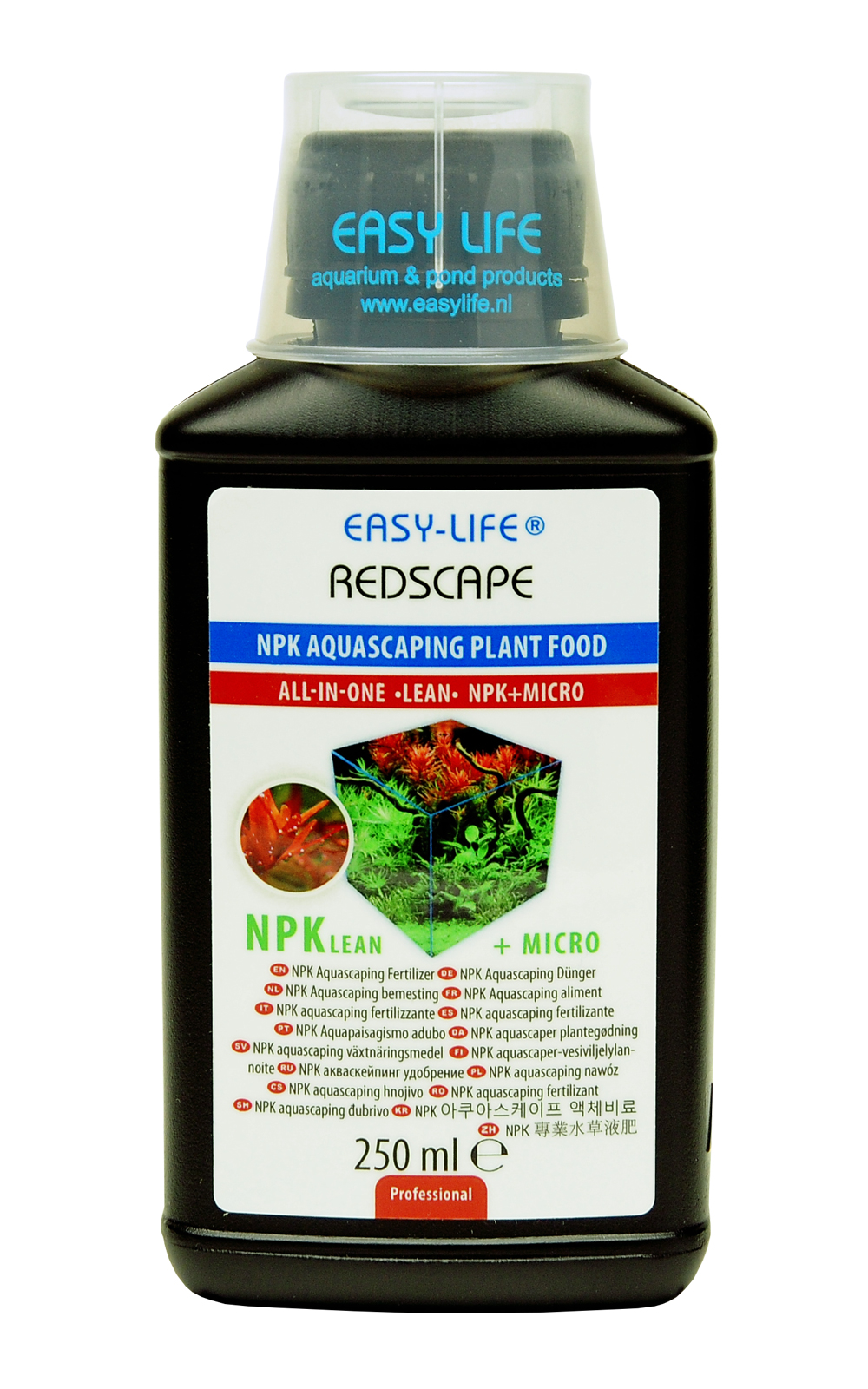 EASY-LIFE Red Scape 250 ml engrais liquide riche en élément NPK pour plantes d\'aquarium à feuillage rouge