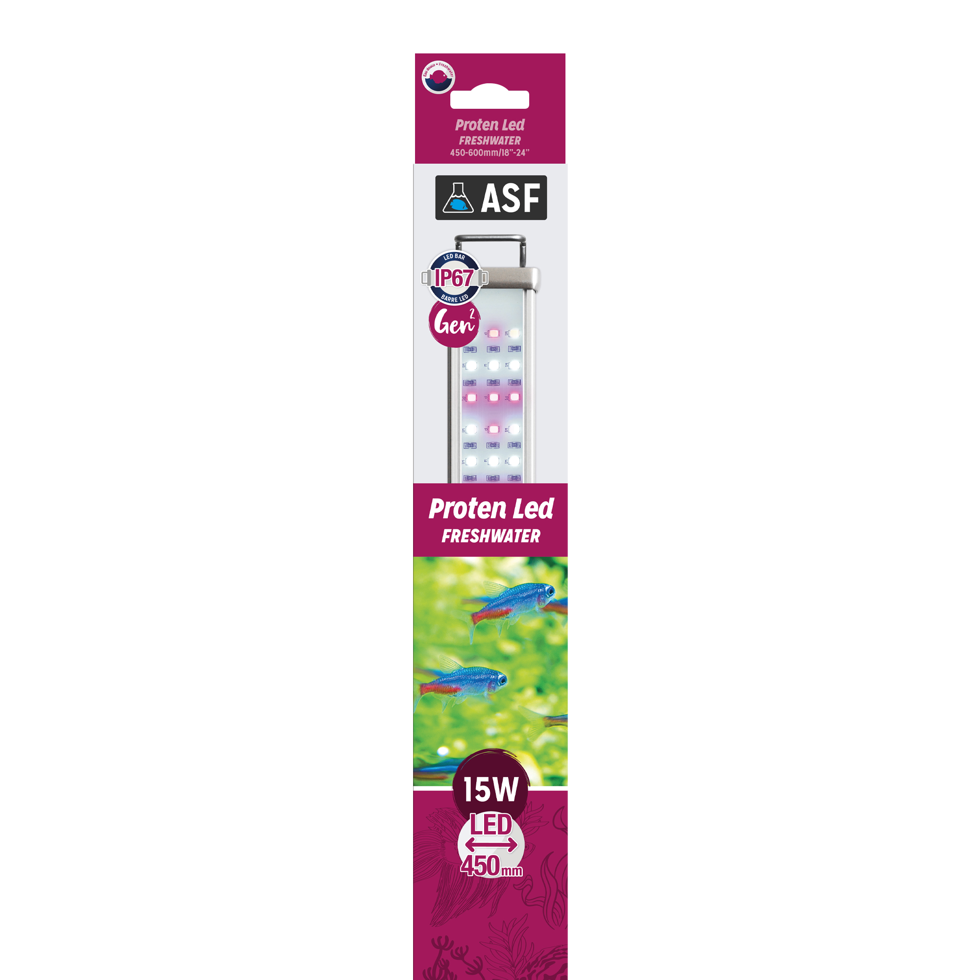 AQUARIUM SYSTEMS Proten LED Eau Douce 45 cm rampe d\'éclairage pour aquarium de 45 à 60 cm ou remplacement d\'un tube T5 ou T8