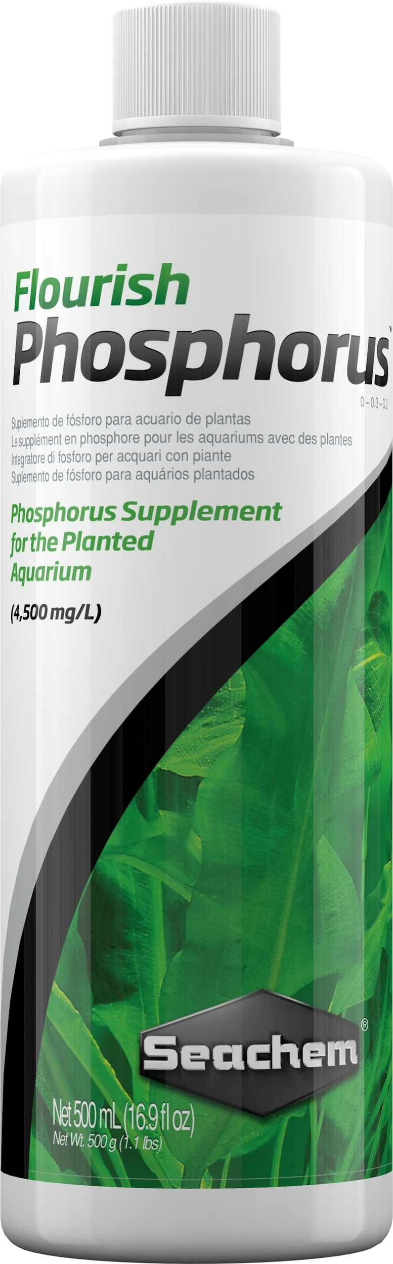 SEACHEM Flourish Phosphorus 500 ml source phosphate de potassium pour plantes d\'aquarium