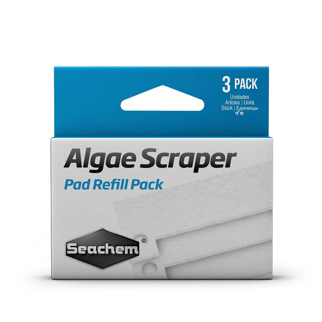 SEACHEM Algae Scraper Remplacement Scrubber Pads lot de 3 tampons de nettoyage pour racloir
