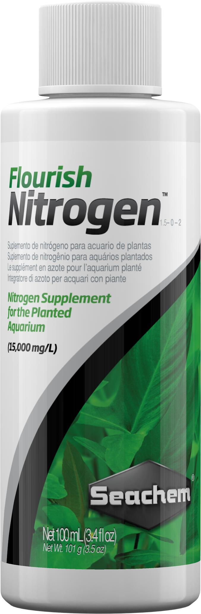 SEACHEM Flourish Nitrogen 100 ml source d\'azote concentrée pour plantes d\'aquarium