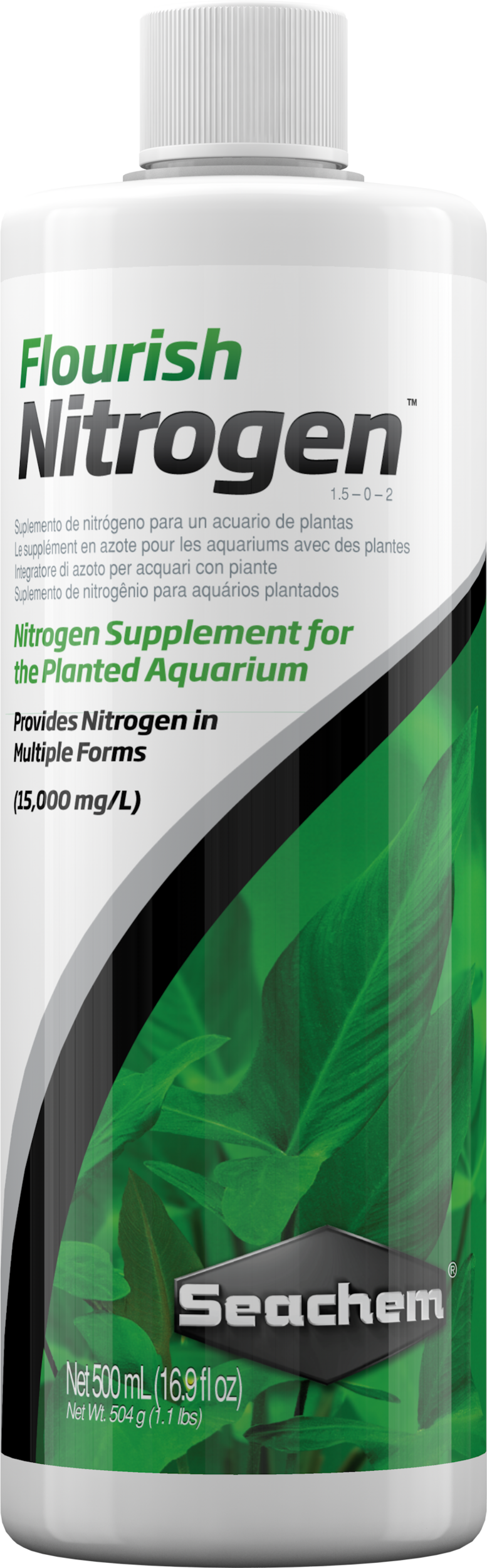 SEACHEM Flourish Nitrogen 500 ml source d\'azote concentrée pour plantes d\'aquarium