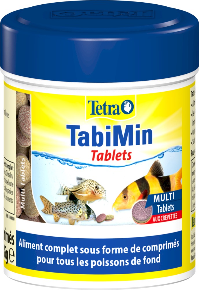 TETRA Tablets TabiMin 66 ml est un aliment complet en tablettes pour tous les poissons de fond