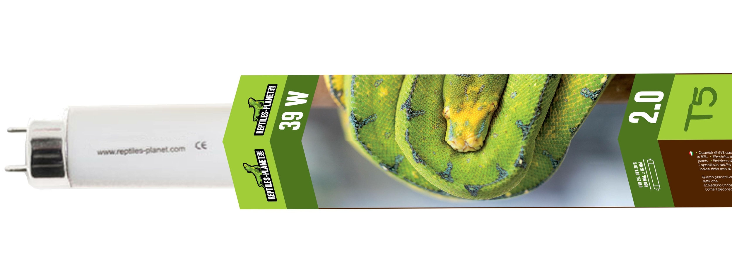 REPTILES PLANET UVB 2.0 Snake Frog Sun 39W tube néon T5 85 cm diamètre 16 mm