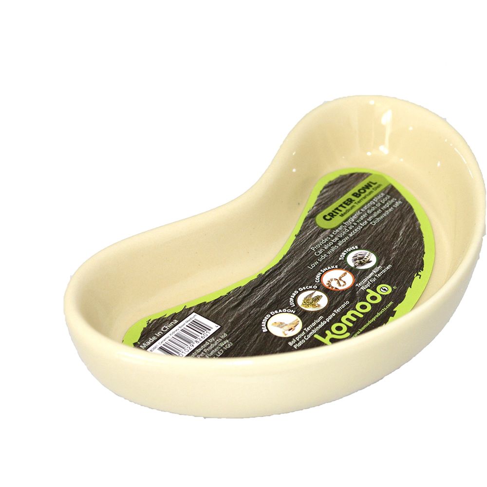 KOMODO Kidney Bowl Medium mangeoire / abreuvoir reptile 14 x 8,5 x 2,5 cm