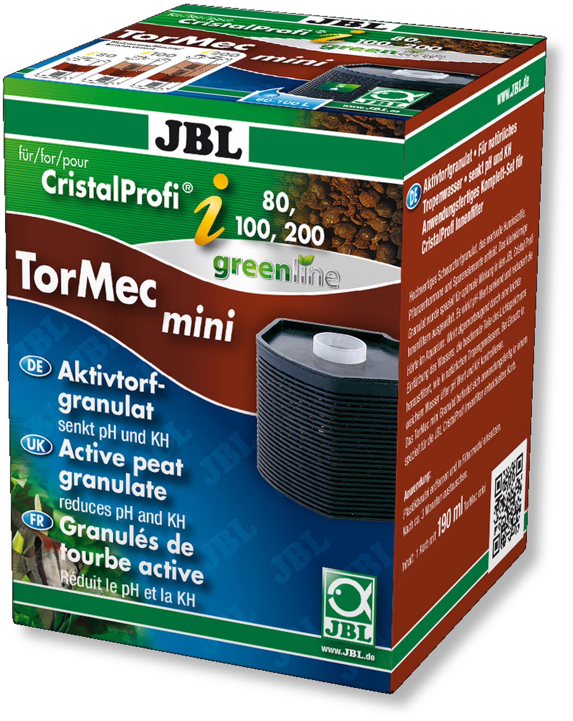 JBL TorMec Mini tourbe active pour filtre CristalProfi et CristalProfi GreenLine i60, i80, i100, i200