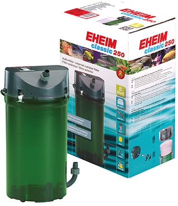EHEIM 2213 Classic 250 filtre externe pour aquarium entre 80 et 250L avec mousses filtrantes et doubles robinets