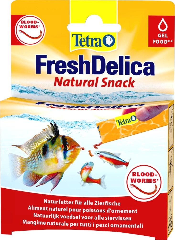 TETRA FreshDelica Bloodworms nourriture en gelée à base de Larves de moustiques pour tous les poissons