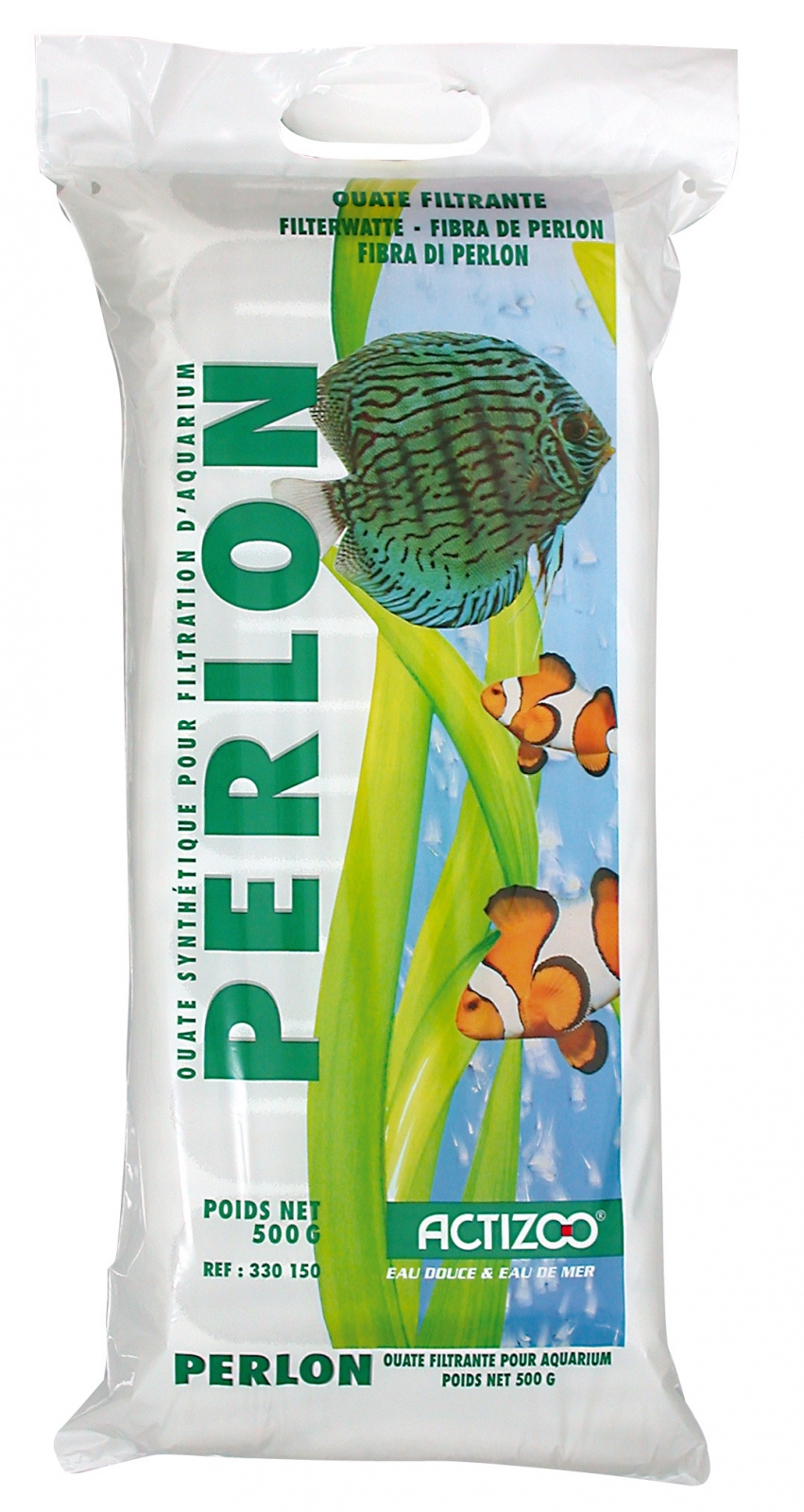 ACTIZOO Perlon 500 gr ouate de filtration pour aquarium d\'eau douce et d\'eau de mer