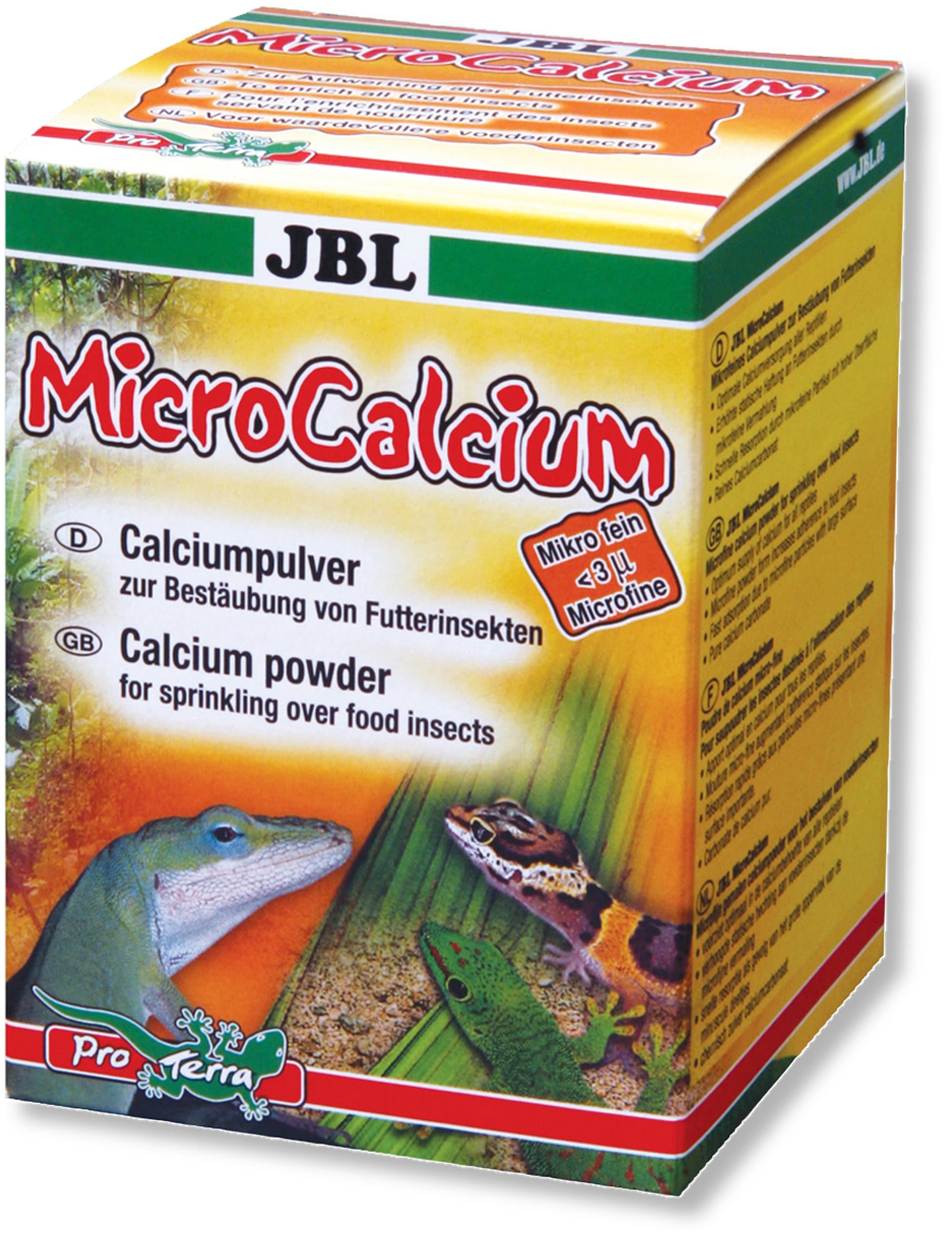JBL MicroCalcium 100 gr poudre de calcium à saupoudrer sur les insectes.