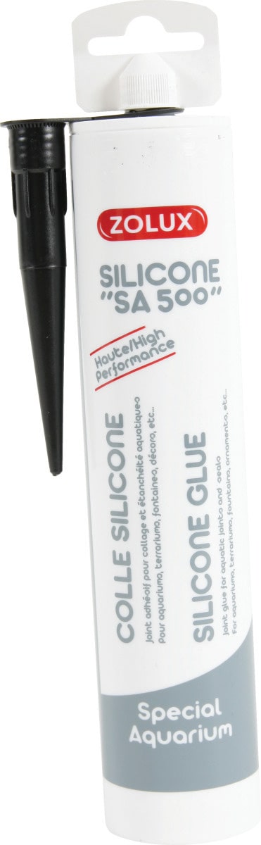 ZOLUX SA 500 Colle Silicone Noire 310 ml pour collage d\'aquarium en verre