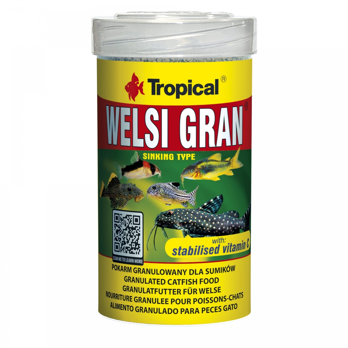 TROPICAL Welsi Gran 100ml nourriture à multi ingrédients pour poissons de fond