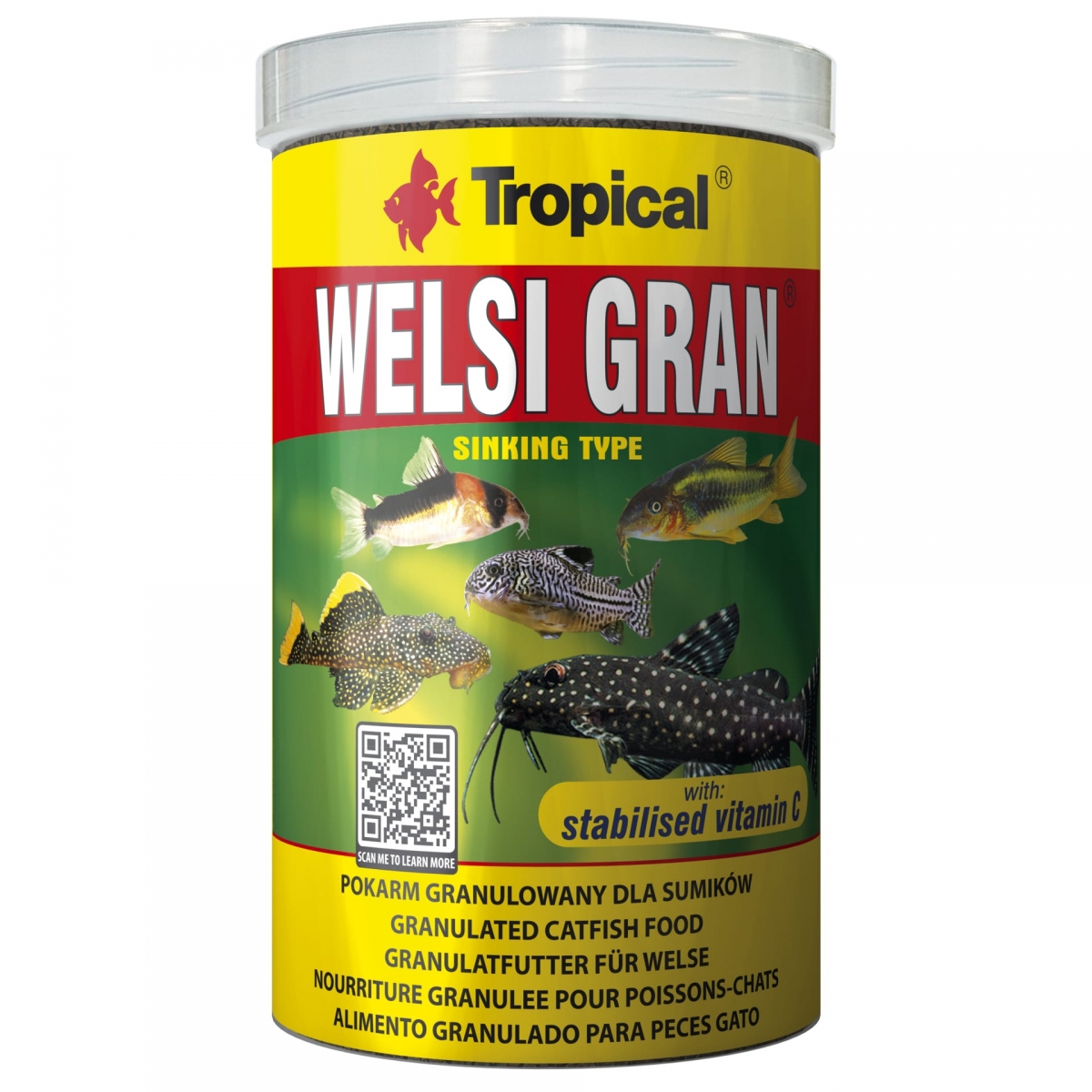 TROPICAL Welsi Gran 1L nourriture à multi ingrédients pour poissons de fond