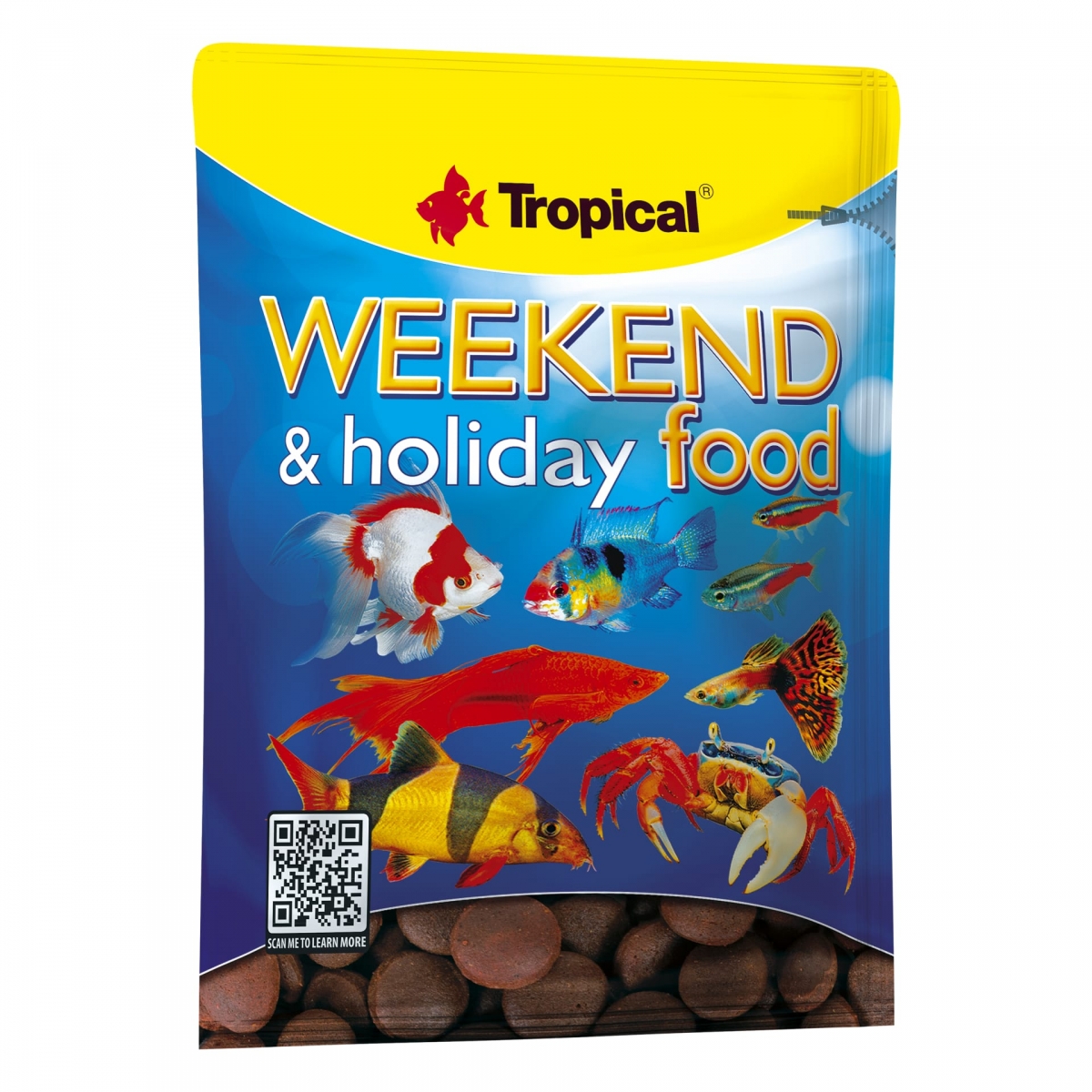 TROPICAL WeekEnd Food 24 tablettes descendantes 10 jours de nourrissage pour poissons d\'ornement