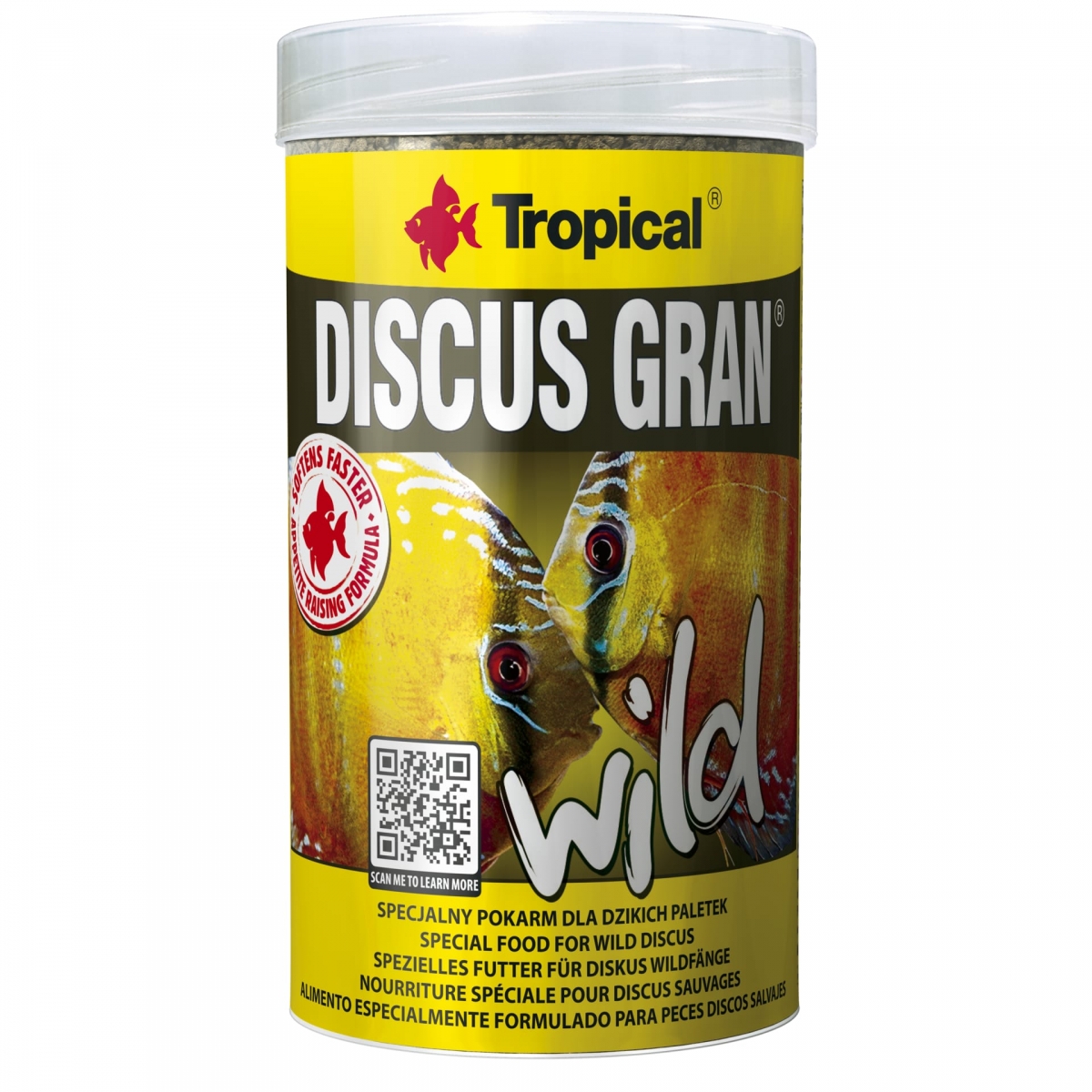 TROPICAL Discus Gran Wild 250 ml nourriture multi-ingrédients en granulées avec algues, krill et fruits pour Discus
