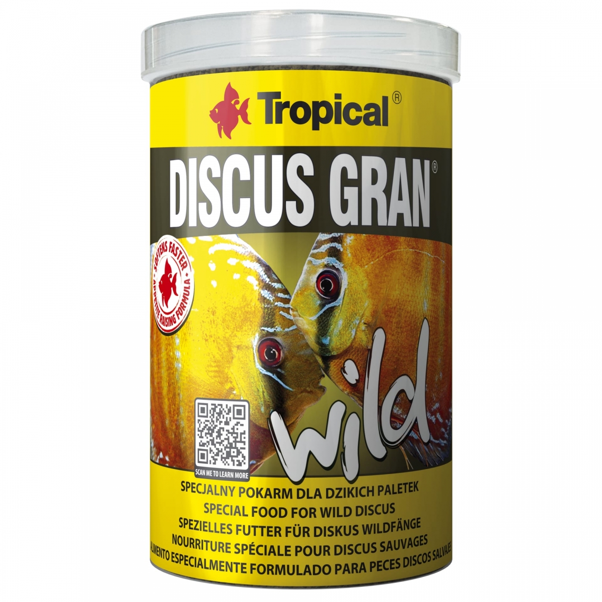 TROPICAL Discus Gran Wild 1L nourriture multi-ingrédients en granulées avec algues, krill et fruits pour Discus