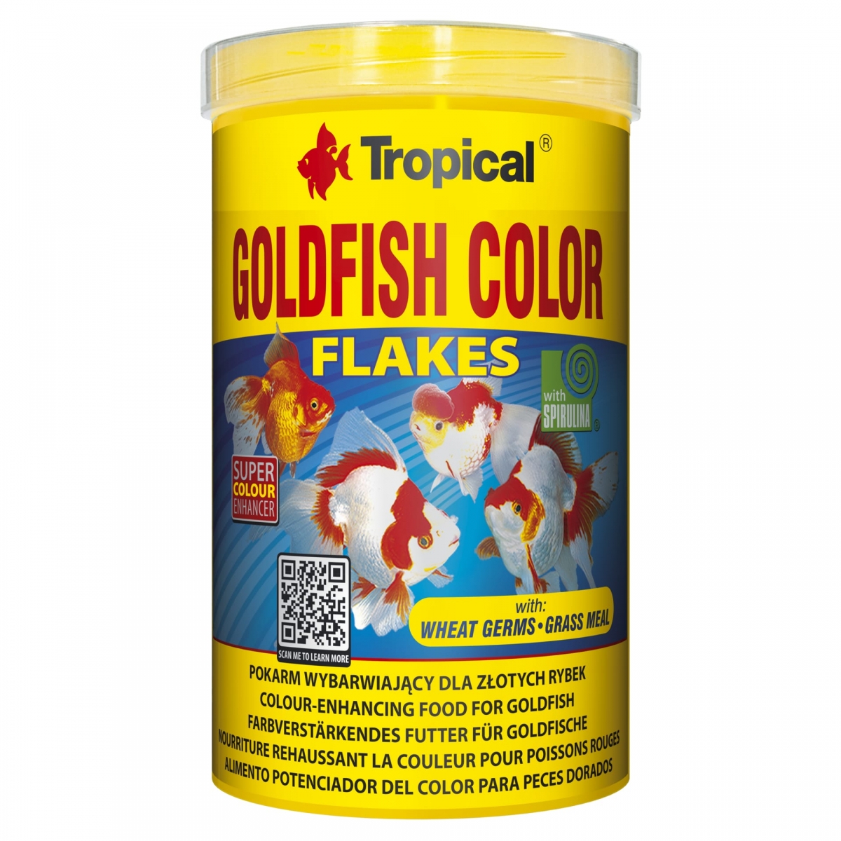 TROPICAL Goldfish Color Flakes 1000 ml nourriture en flocons pour poissons rouges et jeunes Koïs