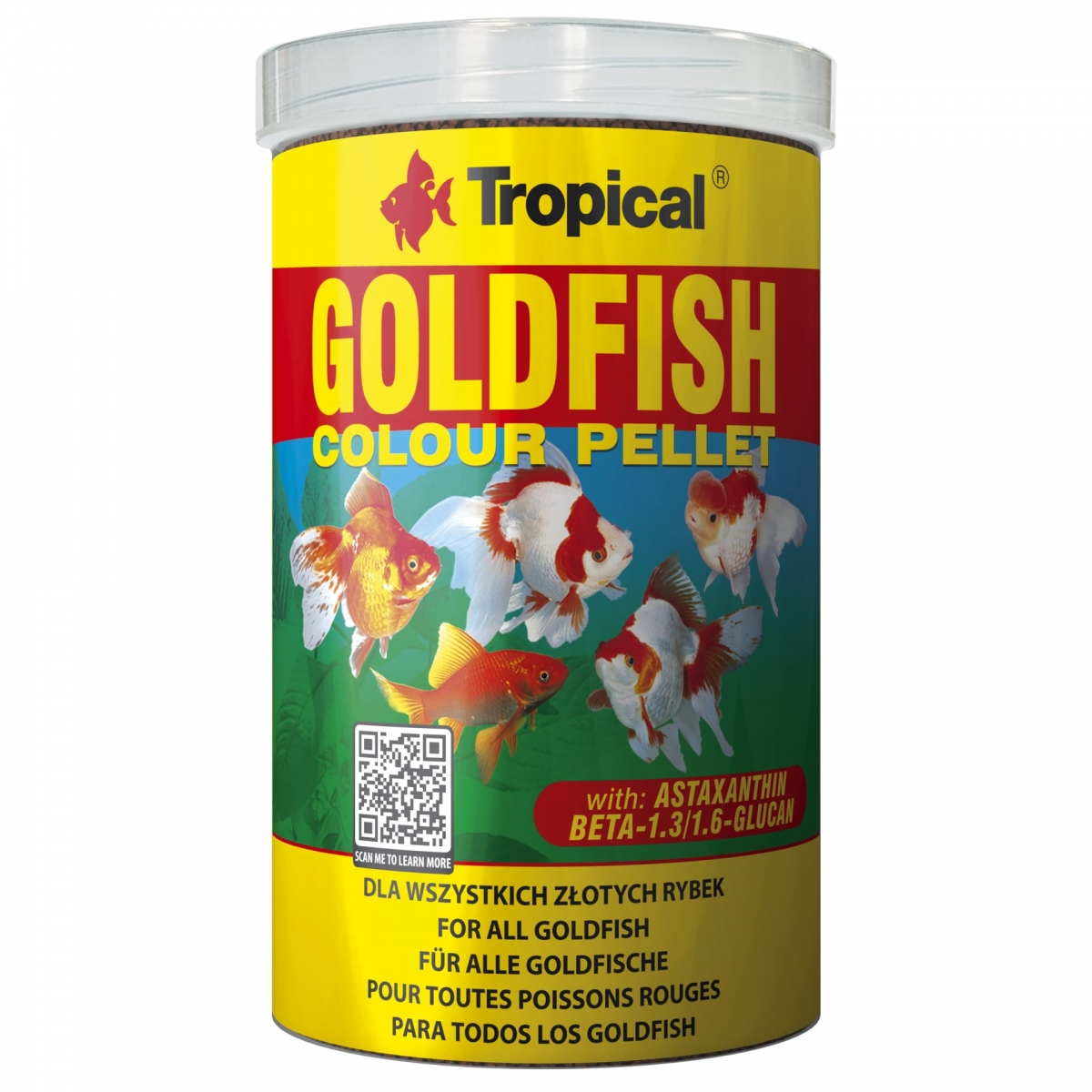TROPICAL Goldfish Colour Pellet 1L nourriture granulée, rehaussant la couleur des poissons rouges et jeunes koi